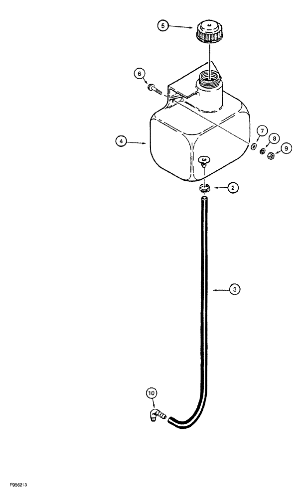 Схема запчастей Case 1150G - (6-032) - TRANSMISSION FLUID RECOVERY BOTTLE (03) - TRANSMISSION