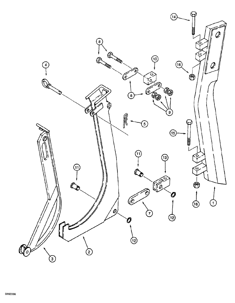 Схема запчастей Case MAXI-SNEAKER - (09-054) - PLOW BLADES AND CHUTES, BENT BLADE, 1 X 18 X 3/4 INCH CLEARANCE (09) - CHASSIS/ATTACHMENTS