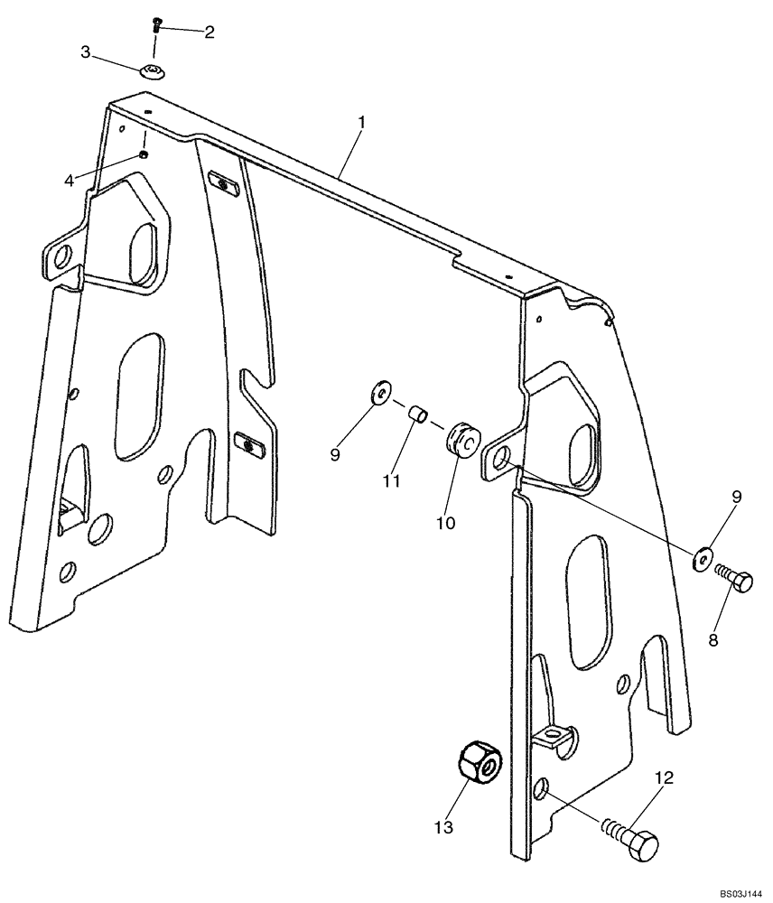 Схема запчастей Case 580M - (09-39) - RADIATOR WRAPPER (09) - CHASSIS/ATTACHMENTS