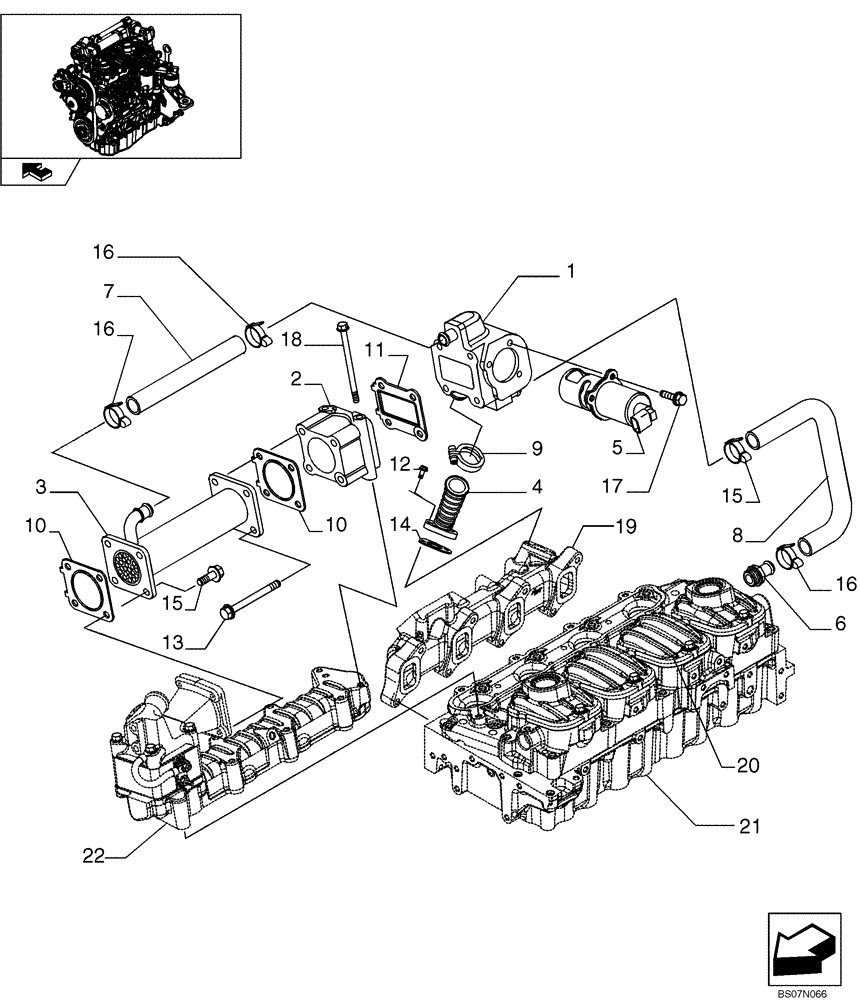 Схема запчастей Case 435 - (02-20) - HEAT EXCHANGER - ENGINE (87380450) (02) - ENGINE