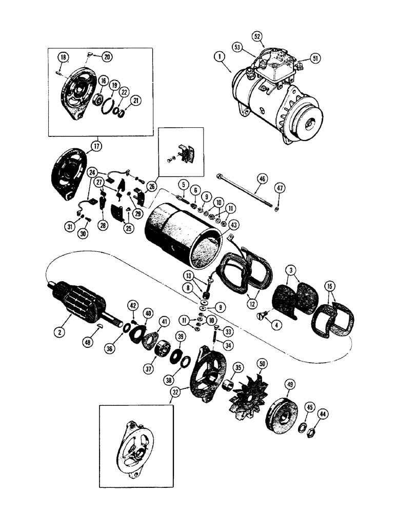 Схема запчастей Case W10B - (063A) - A33983 GENERATOR, (377) SPARK IGNITION ENGINE (04) - ELECTRICAL SYSTEMS