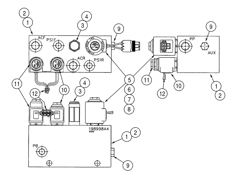 Схема запчастей Case 821C - (08-62) - VALVE ASSY COMBINATION (08) - HYDRAULICS