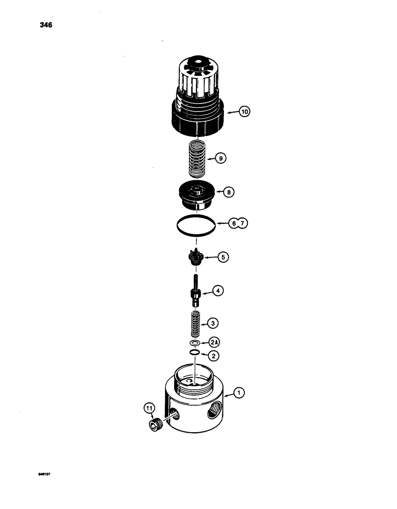 Схема запчастей Case W24C - (346) - L112300 PRESSURE REDUCING VALVE - BRAKE (07) - BRAKES