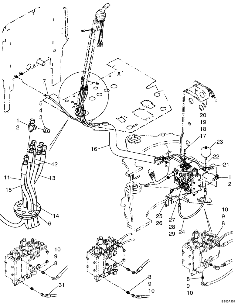 Схема запчастей Case 721D - (08-18) - HYDRAULICS - LOADER CONTROL, REMOTE (08) - HYDRAULICS