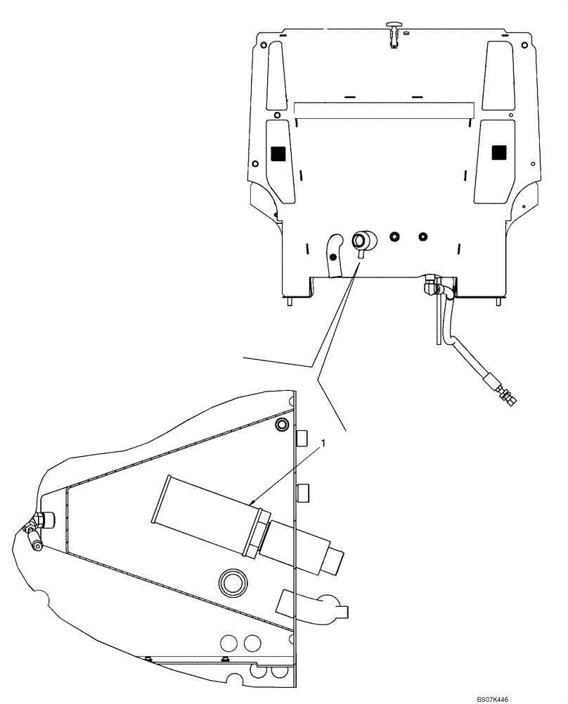 Схема запчастей Case 521E - (08-02) - HYDRAULIC RESERVOIR - FILTER (08) - HYDRAULICS