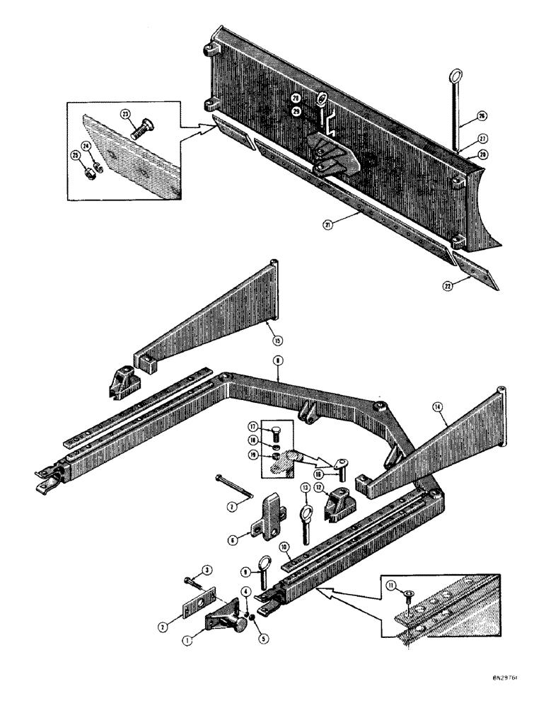 Схема запчастей Case 320 - (146) - MECHANICAL ANGLING DOZER, (SERIAL NO. 3003851 AND AFTER) (05) - UPPERSTRUCTURE CHASSIS