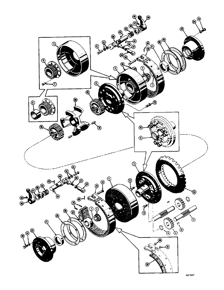 Схема запчастей Case 310G - (106) - DIFFERENTIAL (03) - TRANSMISSION