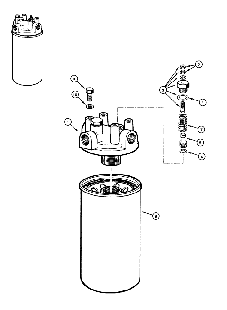 Схема запчастей Case 885 - (06.05[00]) - TRANSMISSION OIL FILTER (06) - POWER TRAIN