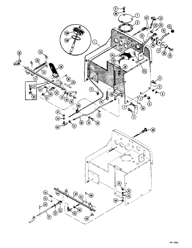 Схема запчастей Case 310G - (120) - COWL DASH. AND THROTTLE CONTROL (05) - UPPERSTRUCTURE CHASSIS