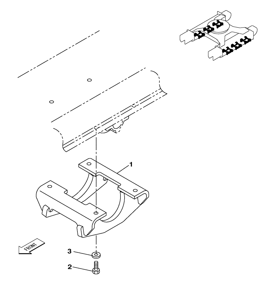 Схема запчастей Case CX210C NLC - (48.130.04) - GUIDE CHAIN - TRIPLE (48) - TRACKS & TRACK SUSPENSION