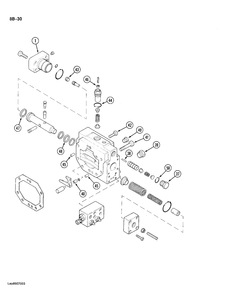 Схема запчастей Case 688 - (8B-30) - REGULATOR, CONTD (08) - HYDRAULICS