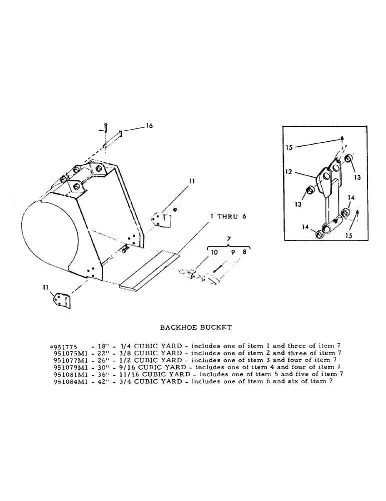 Схема запчастей Case 30YC - (F01) - BACKHOE BUCKET (19) - BUCKETS