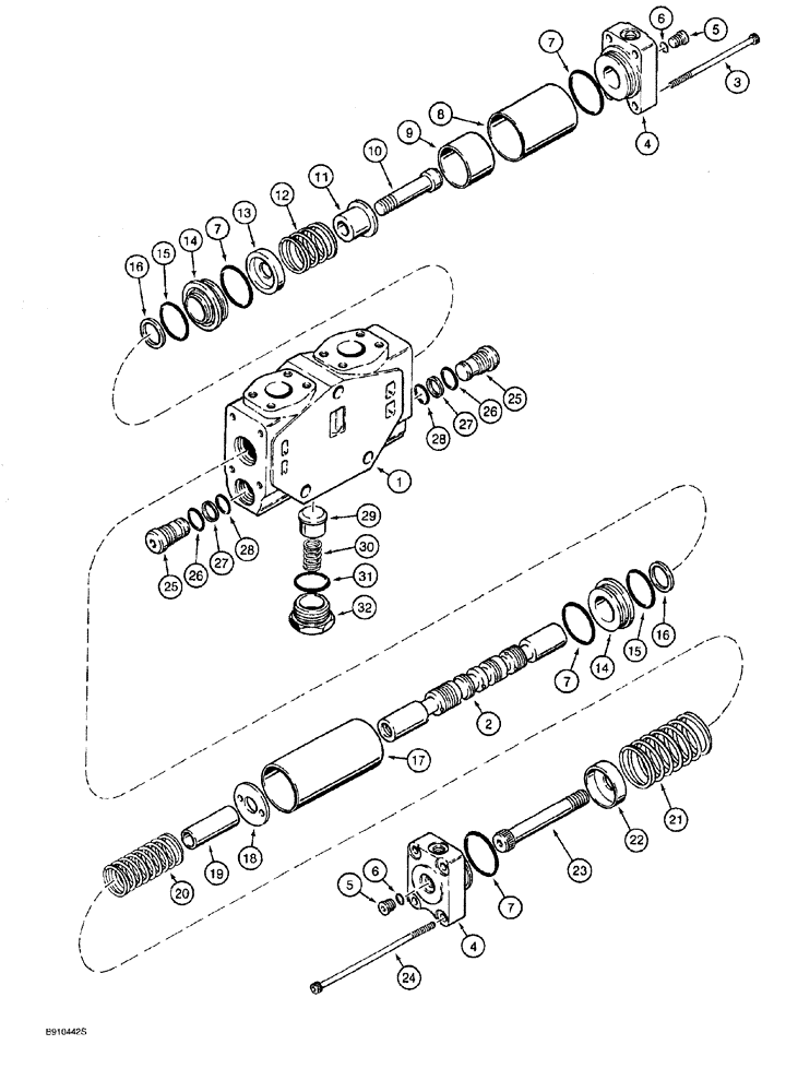 Схема запчастей Case 921 - (8-030) - LOADER LIFT SECTION, PRIOR TO P.I.N. JEE0040188 (08) - HYDRAULICS