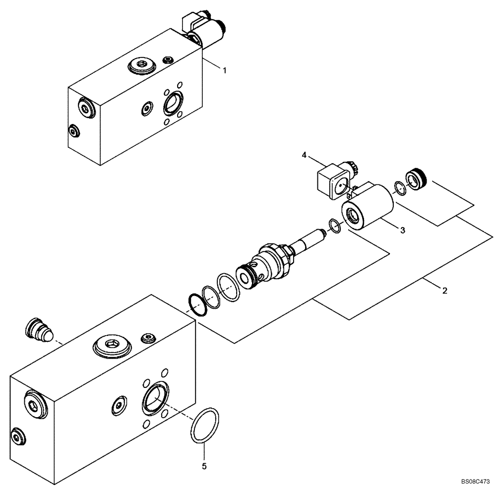 Схема запчастей Case 335B - (43N00000003[001]) - VALVE ASSY, STEERING (8998340959) (09) - Implement / Hydraulics / Frame / Brakes