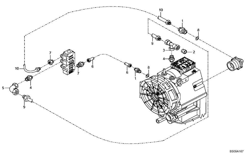 Схема запчастей Case 330B - (18A00001013[001]) - OIL LINES INSTAL, RETARDER (P.I.N. HHD0330BN7PG57000 AND AFTER) (84186781) (03) - Converter / Transmission