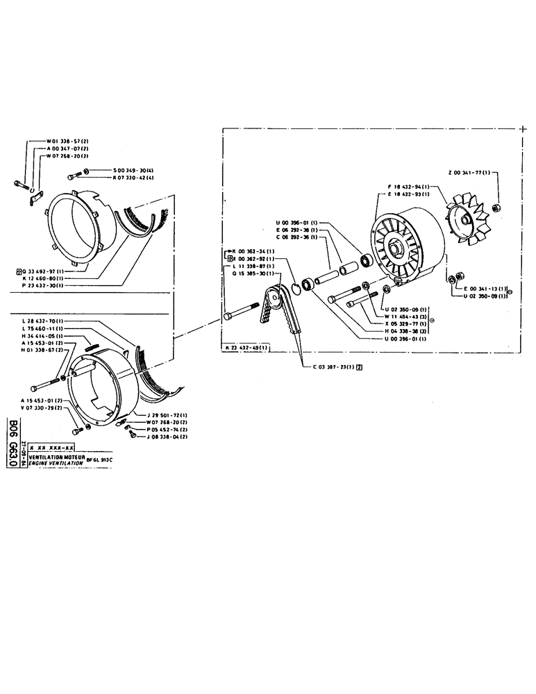 Схема запчастей Case 160CL - (073) - ENGINE VENTILATION (01) - ENGINE