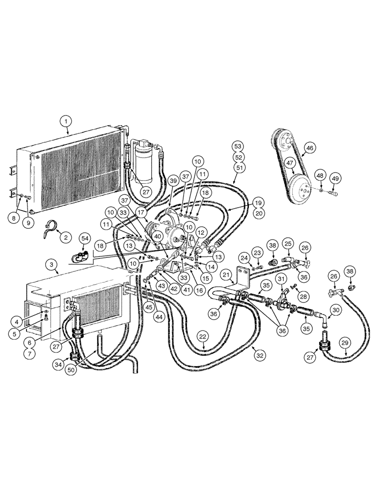 Схема запчастей Case 865 VHP - (09-086[01]) - AIR CONDITIONING - CIRCUIT AND ASSEMBLY (09) - CHASSIS