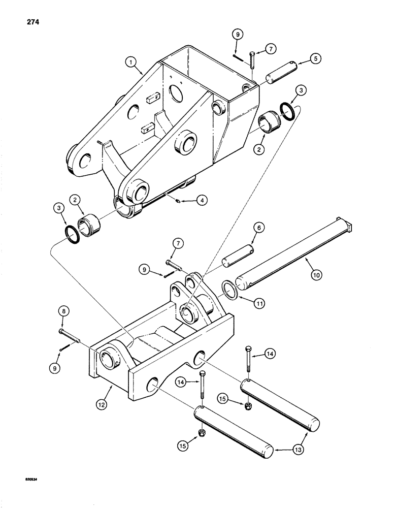 Схема запчастей Case 1280 - (274) - WRIST-O-TWIST (05) - UPPERSTRUCTURE CHASSIS