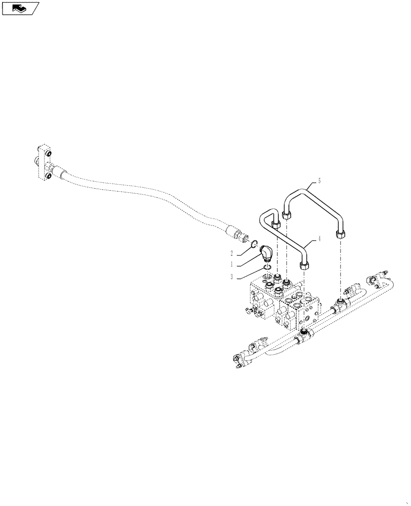 Схема запчастей Case 621F - (35.701.01) - NON RIDE CONTROL FITTING INSTALLATION (35) - HYDRAULIC SYSTEMS