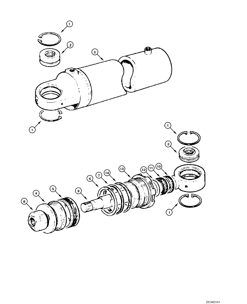 Схема запчастей Case 885 - (08.53[00]) - CYLINDER - BLADE TILT (08) - HYDRAULICS