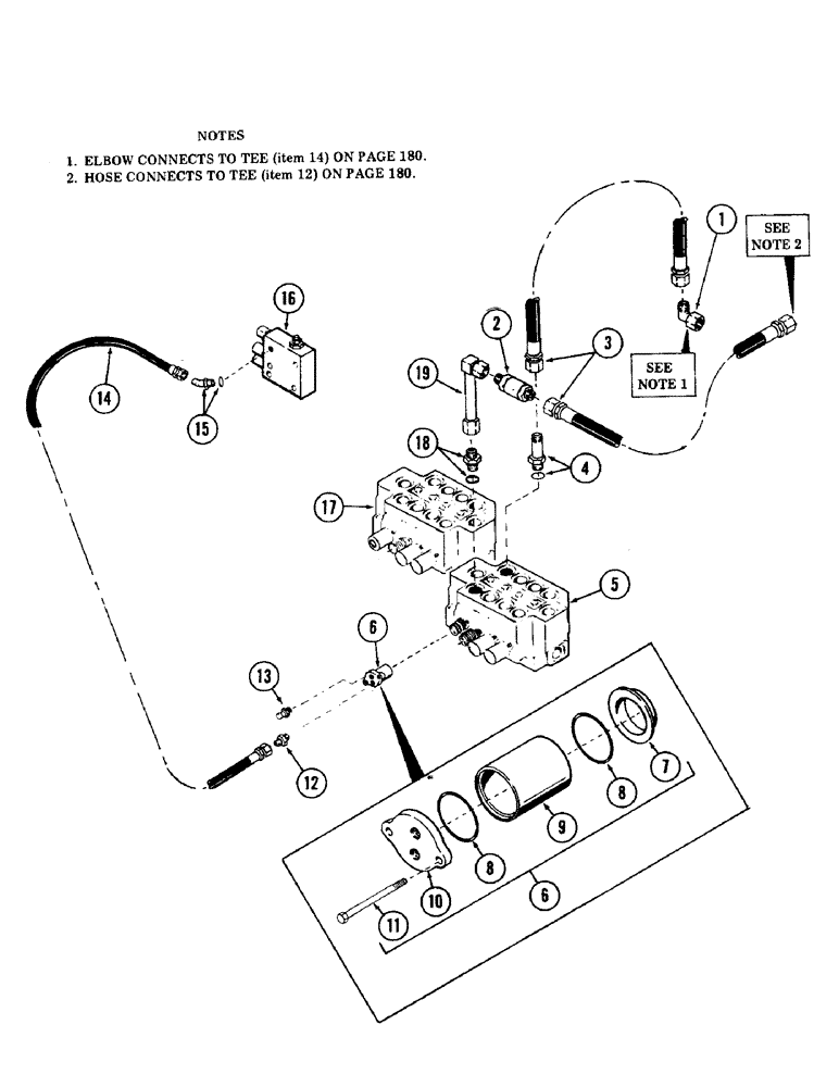 Схема запчастей Case 40 - (202) - FAST HOIST TUBING (35) - HYDRAULIC SYSTEMS