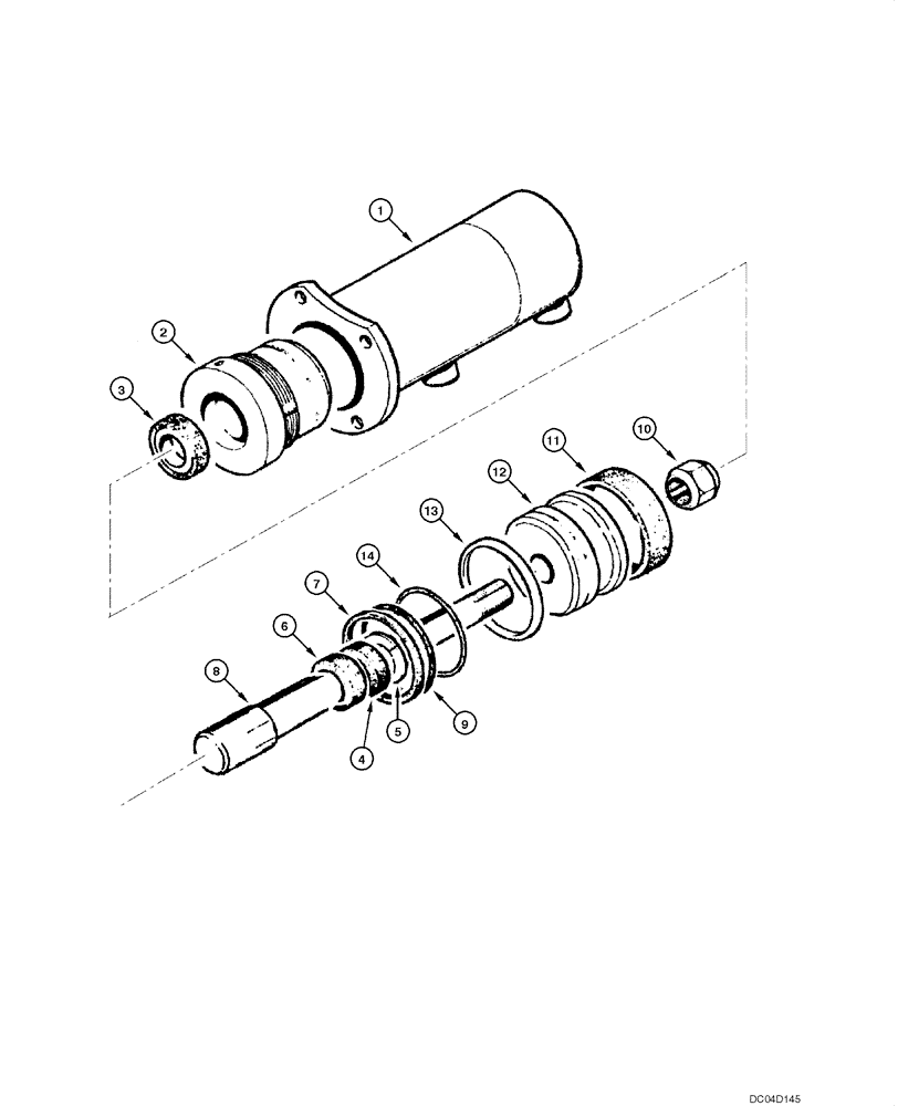 Схема запчастей Case 885 - (08.57[00]) - CYLINDER - SADDLE LOCK LH/RH (08) - HYDRAULICS