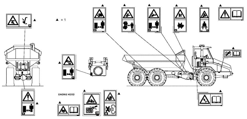 Схема запчастей Case 325 - (6.783A[01]) - DECALS- EUROPA TYPE (13) - Electrical System / Decals