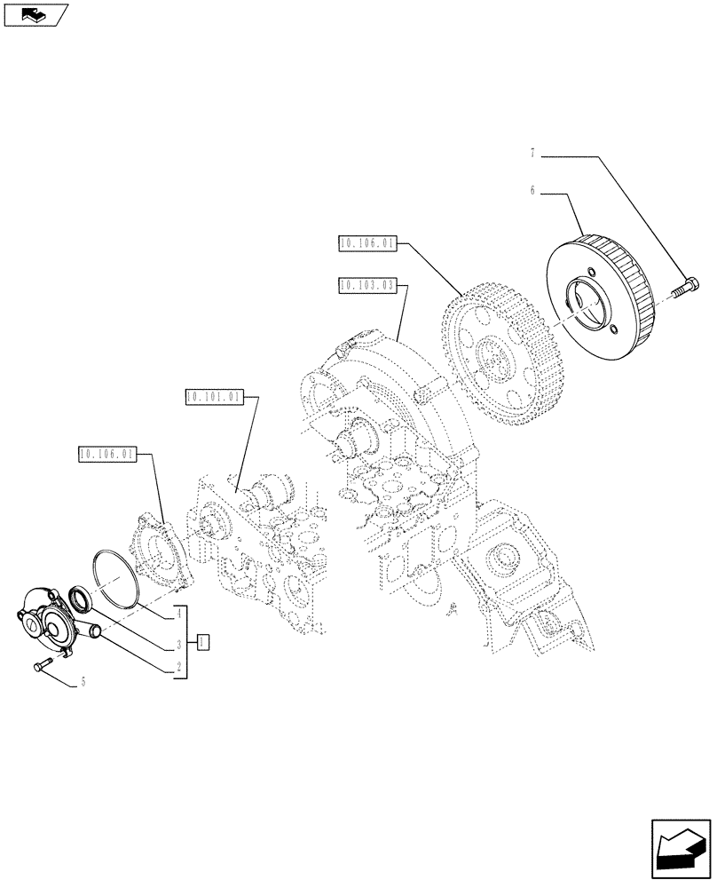 Схема запчастей Case F2CE9684P E024 - (10.101.03) - BREATHER - ENGINE (504136621) (10) - ENGINE