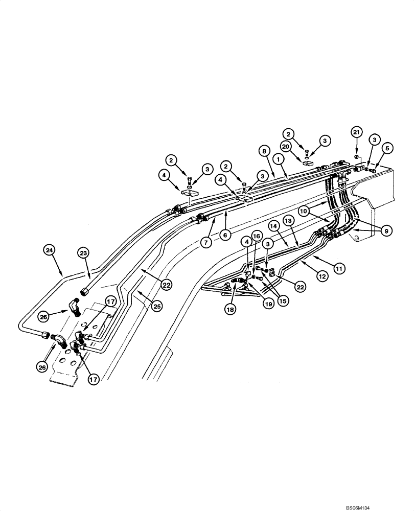 Схема запчастей Case 845 - (08.07[00]) - BLADE HYDRAULIC CIRCUIT - SIDE SHIFT AND TILT (08) - HYDRAULICS