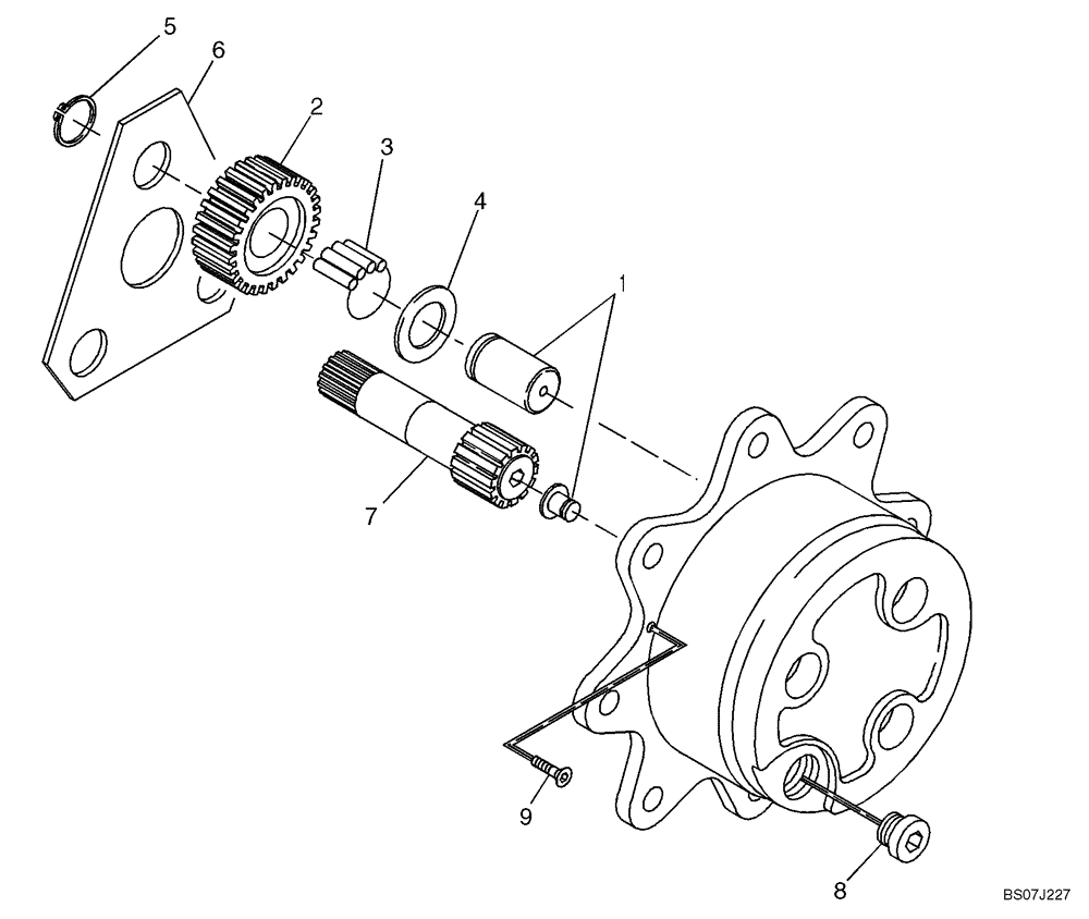 Схема запчастей Case 21E - (02.221[2988328000]) - WHEEL HUB PLANETARY GEAR (25) - FRONT AXLE SYSTEM