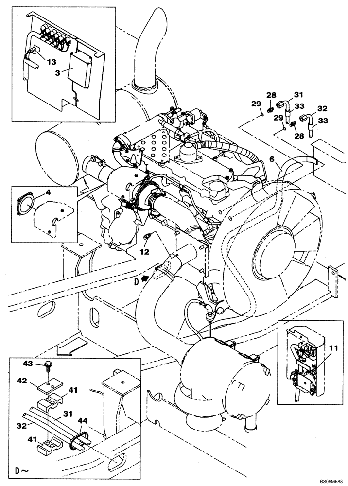 Схема запчастей Case CX210B - (02-02) - ENGINE MOUNTING - ENGINE (02) - ENGINE