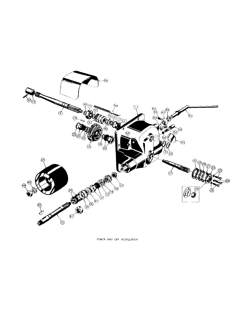 Схема запчастей Case 300 - (118) - POWER TAKE-OFF INST. (04) - UNDERCARRIAGE