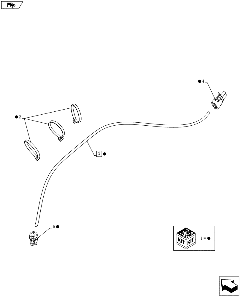 Схема запчастей Case 921F - (55.512.04) - JOYSTICK STEERING JUMPER HARNESS (55) - ELECTRICAL SYSTEMS