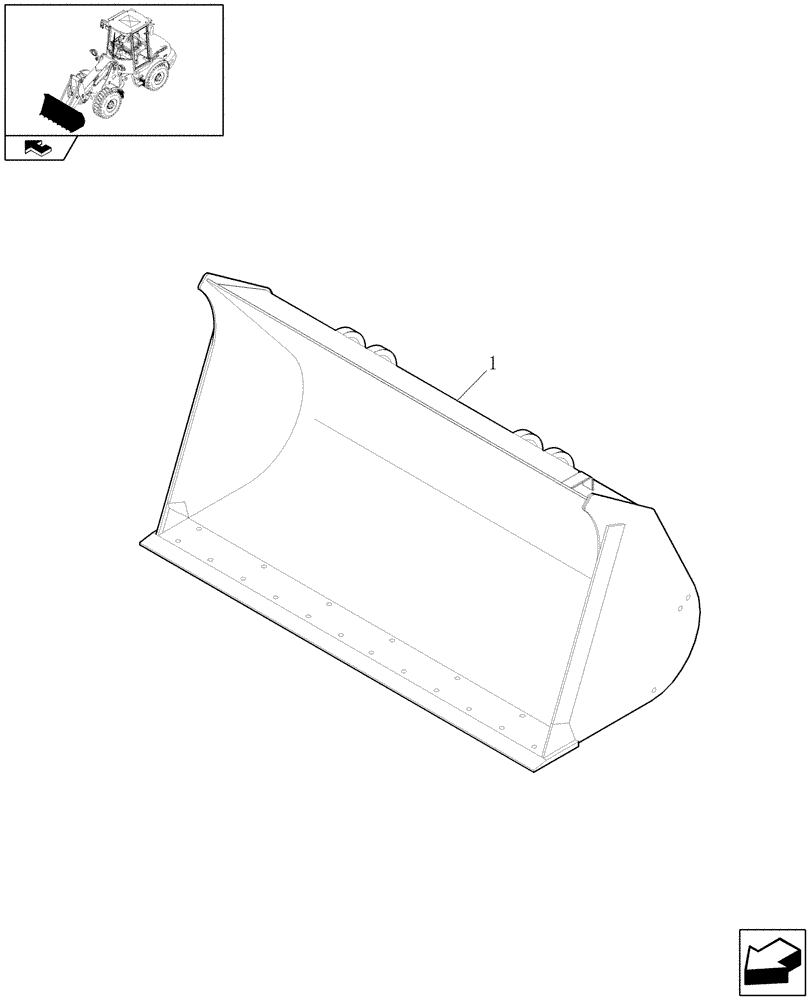 Схема запчастей Case 321E - (158) - (1.1M³) X 2100MM BUCKET WITH CUTTING EDGE (09) - LOADER/BACKHOE