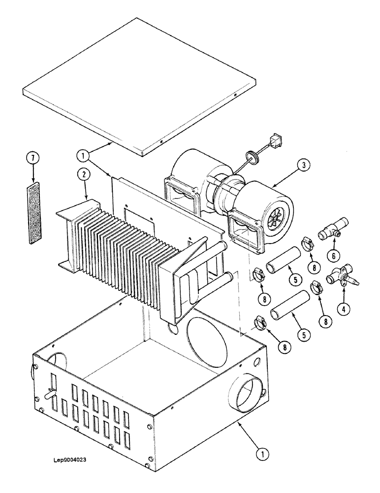 Схема запчастей Case 688C - (4-30) - CAB HEATER UNIT, (-XXXXX) (06) - ELECTRICAL SYSTEMS