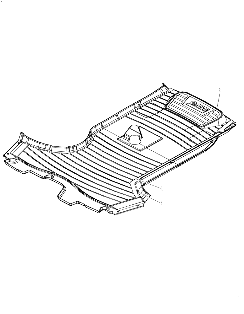 Схема запчастей Case 580SN WT - (90.150.01[02]) - CAB - FLOOR MATS AND PLATES 580SN WT AND 590SN (90) - PLATFORM, CAB, BODYWORK AND DECALS