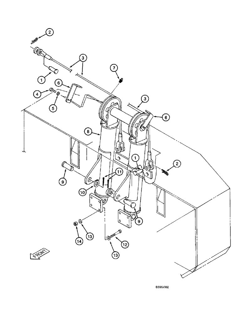 Схема запчастей Case 9060B - (9-012) - COUNTERWEIGHT REMOVAL SYSTEM (09) - CHASSIS