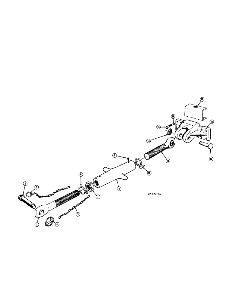 Схема запчастей Case 420BD - (148[A]) - THREE-POINT HITCH TURNBUCKLE 