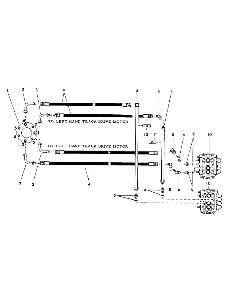 Схема запчастей Case 40YC - (G15A) - MAIN VALVE TO SWIVEL AND RETURN FOR TRACK DRIVE MOTORS (07) - HYDRAULIC SYSTEM