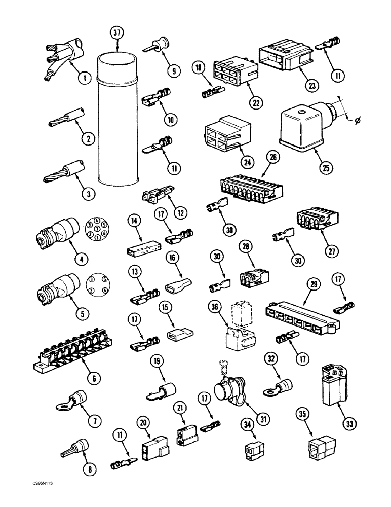 Схема запчастей Case 688BCK - (4-50) - ELECTRICAL ACCESSORIES, 688B CK (120301-) (06) - ELECTRICAL SYSTEMS