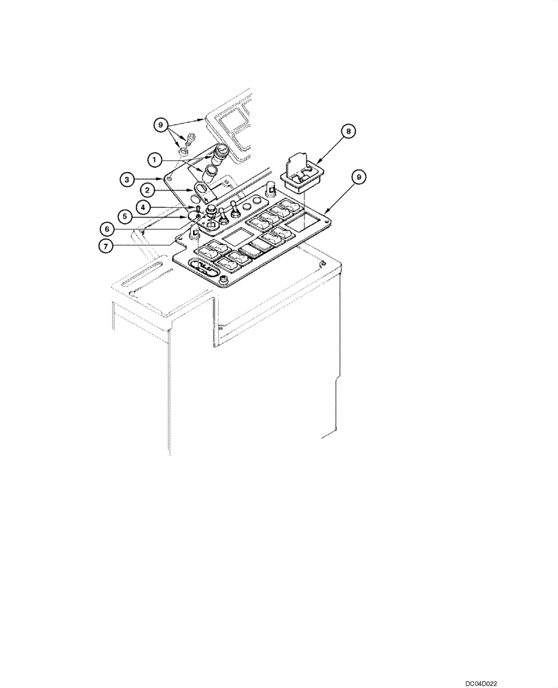 Схема запчастей Case 885 - (04.08[00]) - ELECTRIC SYSTEM - CIGARETTE LIGHTER (04) - ELECTRICAL SYSTEMS