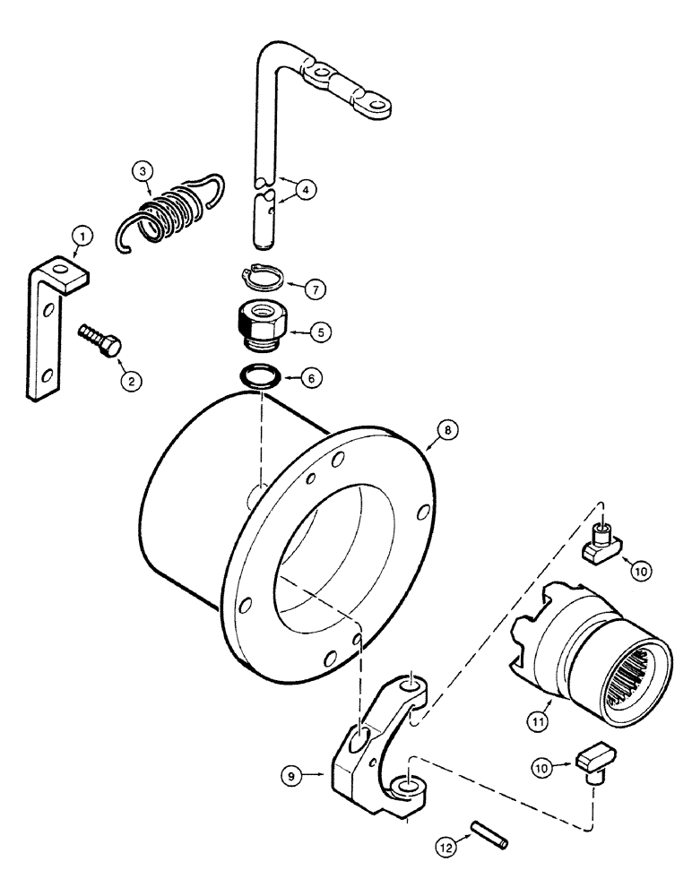 Схема запчастей Case 580SK - (6-66) - TRANSAXLE DIFFERENTIAL LOCK (06) - POWER TRAIN