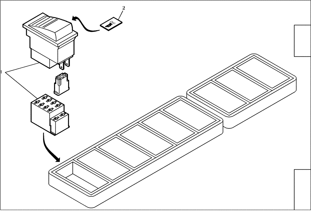 Схема запчастей Case 221D - (32.871[001]) - SIGNAL CONTROL PANEL CAB (OPTION) (S/N 581101-UP) (55) - ELECTRICAL SYSTEMS