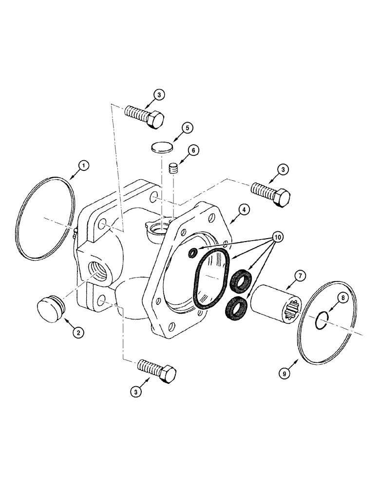 Схема запчастей Case 845 DHP - (06-40[01]) - TRANSMISSION - OIL PUMP (06) - POWER TRAIN