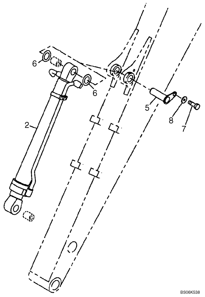 Схема запчастей Case CX160B - (09-40) - BUCKET CYLINDER - MOUNTING (09) - CHASSIS/ATTACHMENTS