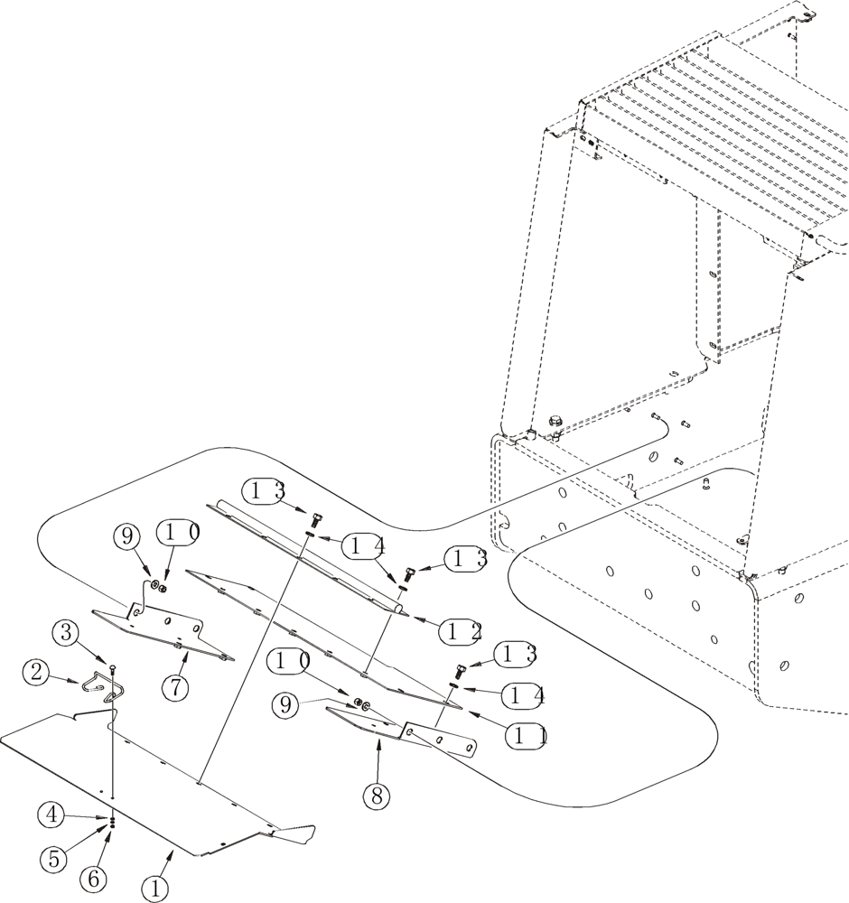 Схема запчастей Case 921C - (09-25) - COVERS - BATTERY BOX (09) - CHASSIS