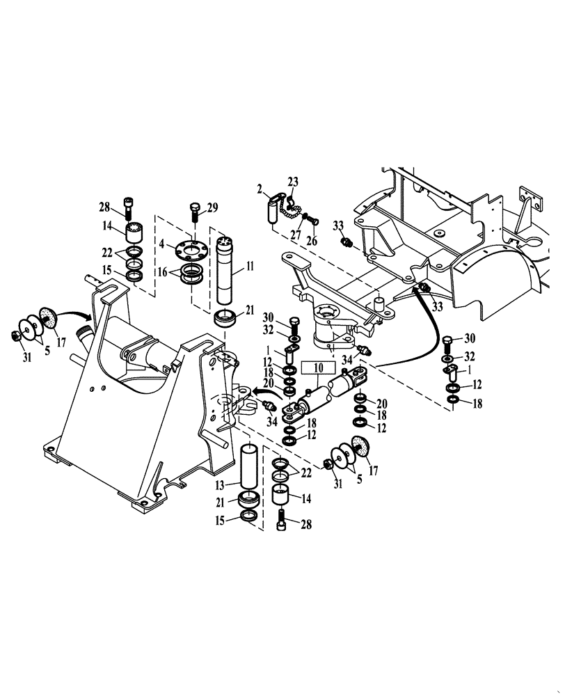 Схема запчастей Case 321D - (01.450[001]) - JOINT PARTS FRAME (S/N 591052-UP) No Description