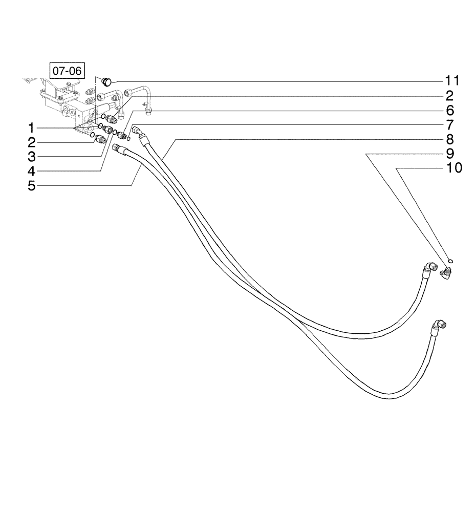 Схема запчастей Case 865B AWD - (07-09[02]) - BRAKE HYDRAULIC SYSTEM (07) - BRAKES