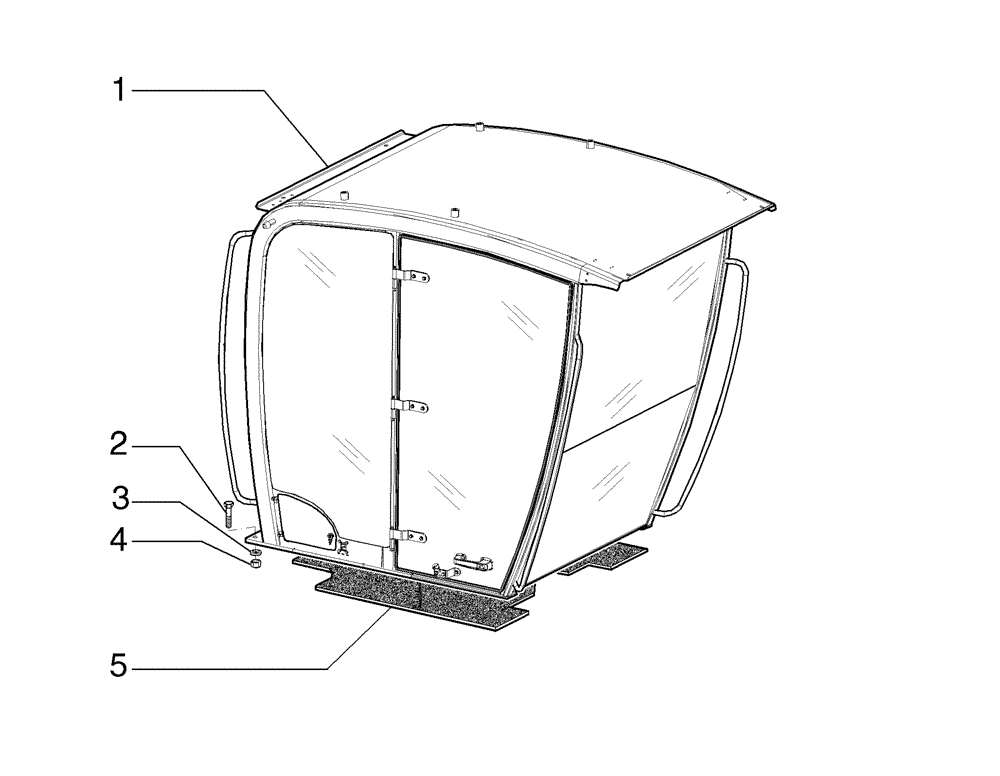 Схема запчастей Case 845B - (09-36[01]) - CAB (09) - CHASSIS/ATTACHMENTS