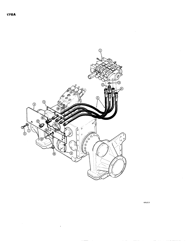 Схема запчастей Case 850 - (175A) - DUAL PULL BEHIND HYDRAULICS (07) - HYDRAULIC SYSTEM